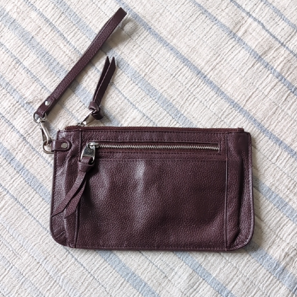 Danier Purple and Silver Clutch Elegant Design Compact Style